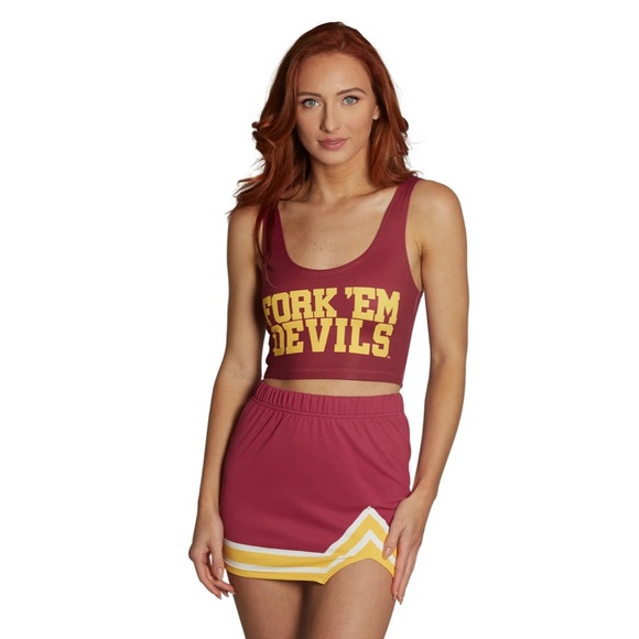 NWT Arizona State ASU Fork 'Em Crop Top. Size: One Size - Picture 5 of 7